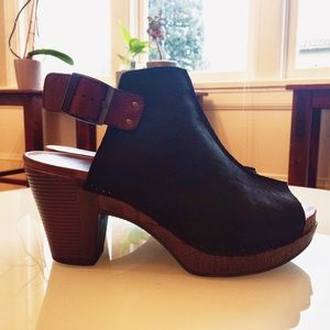 Dansko Reggie Platform Peep-Toe Bootie